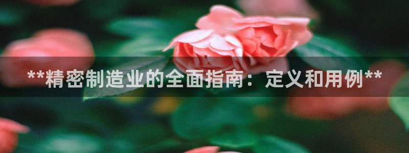彩神赢钱了吗是真的吗：**精密制造业的全面指南：定义和用例**
