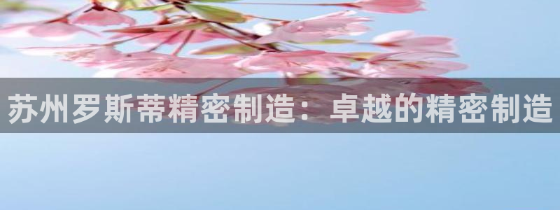 彩神赢的钱是哪里来的啊：苏州罗斯蒂精密制造：卓越的精密制造