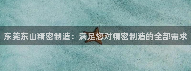 彩神平台能提现吗：东莞东山精密制造：满足您对精密制造的全部需求