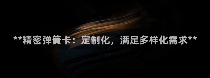 彩神购彩-购彩大厅入口：**精密弹簧卡：定制化，满足多样化需求**