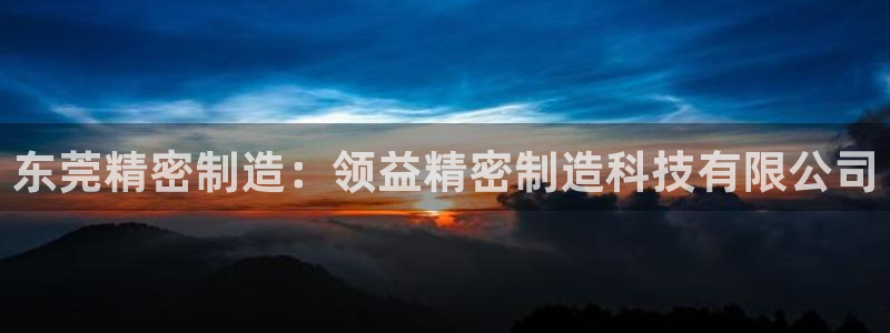 彩神通关注码金码对应码：东莞精密制造：领益精密制造科技有限公司