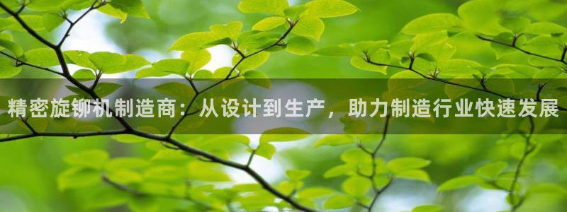 下载彩神争霸谁与我争锋：精密旋铆机制造商：从设计到生产，助力制造行业快速发展