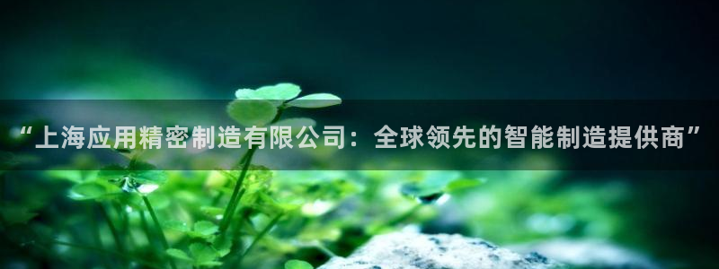 彩神8官网合法吗：“上海应用精密制造有限公司：全球领先的智能制造提供商”