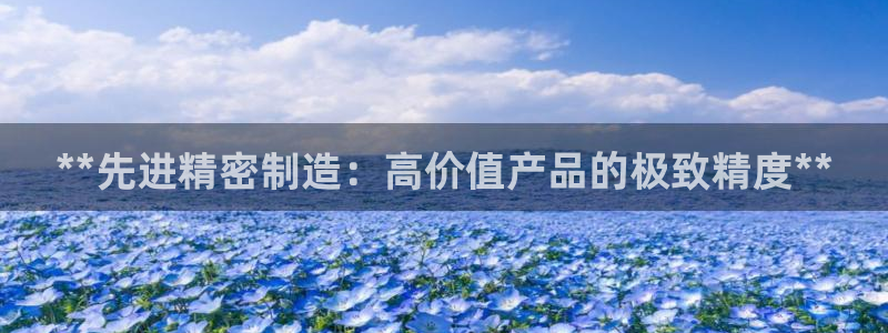 彩神v：**先进精密制造：高价值产品的极致精度**